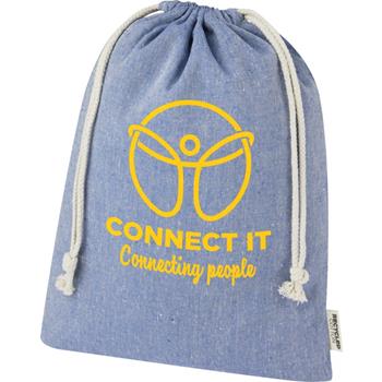 Bolsa de regalo grande de 4 l de algodón reciclado GRS de 150 g/m² "Pheebs"