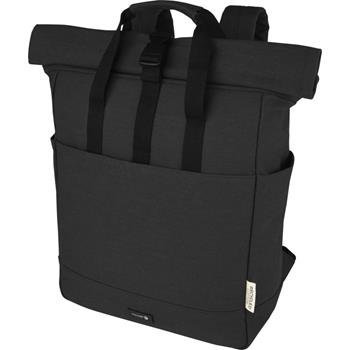 Mochila enrollable de 15 L para portátil de 15" de lona reciclada GRS Joey