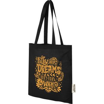 Bolsa Tote de algodón reciclado GRS de 140 g/m2 de 7 L "Madras"