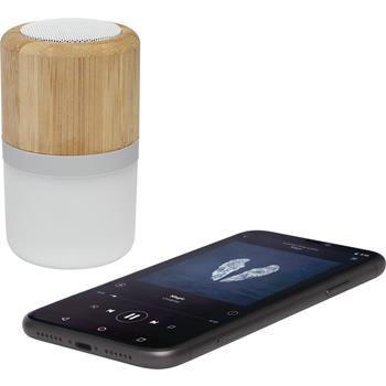 Altavoz de bambú con Bluetooth® y luz "Aurea"
