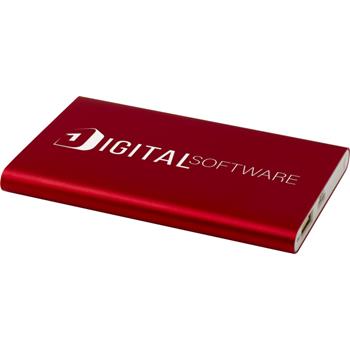 Batería externa tipo C de aluminio reciclado de 4000 mAh "Pep"