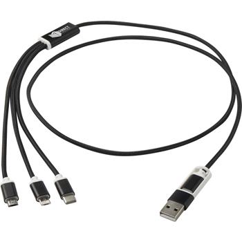 Cable de carga 5 en 1 de aluminio reciclado "Versatile"