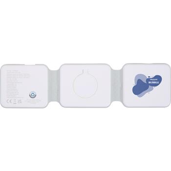 Cargador inalámbrico plegable 3 en 1 de 15 W de plástico reciclado Armus
