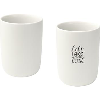 Juego de 2 tazas de cerámica acabado mate de 350 ml Male