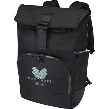 Mochila para portátil de 15" enrollable de material reciclado GRS de 18 L Rhine
