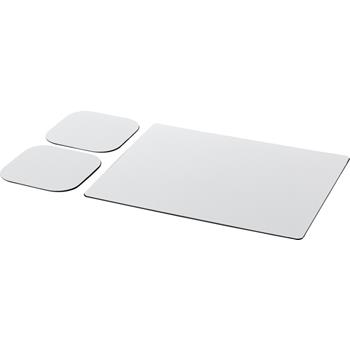 Combo 3 de alfombrilla para ratón y juego de posavasos Brite-Mat®