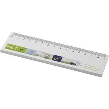 Libreta con notas adhesivas de material reciclado con regla impresa "Sticky-Mate®"