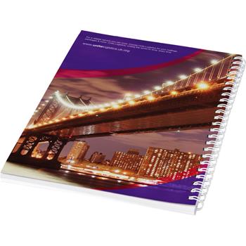 Cuaderno con espiral A5 con cubierta impresa Desk-Mate®