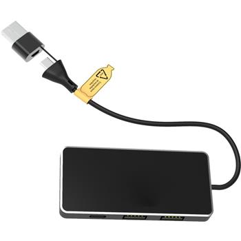 Hub USB 8 en 1 con doble entrada y 6 puertos SCX.design H20