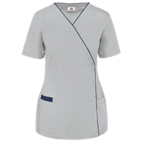 Blusa polialgodón con botones a presión mujer