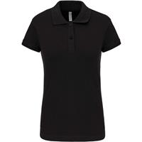 Polo de punto piqué manga corta mujer