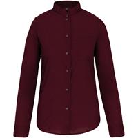 Camisa cuello mao manga larga mujer