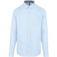 Camisa de algodón nevada de manga larga para hombre