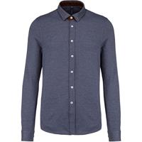 Camisa jacquard manga larga