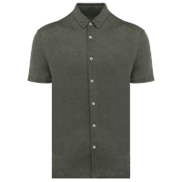 Camisa manga corta de lino hombre