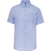 Camisa micro sarga no-plancha manga corta hombre