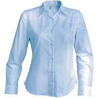 Camisa no-plancha manga larga mujer
