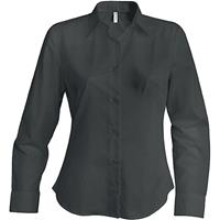 Camisa no-plancha manga larga mujer