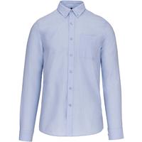 Camisa oxford lavada manga larga