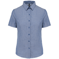Camisa oxford manga corta mujer