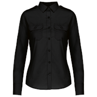 Camisa piloto manga larga mujer