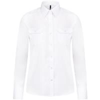 Camisa piloto manga larga mujer
