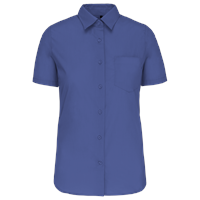 Camisa popelina manga corta mujer