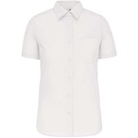 Camisa popelina manga corta mujer