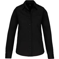 Camisa popelina manga larga mujer
