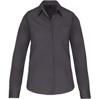 Camisa popelina manga larga mujer