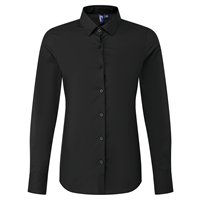 Camisa popelina recyclight manga larga mujer