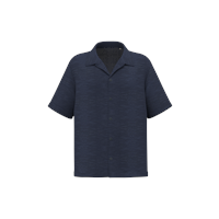 Camisa texturizada de manga corta para hombre