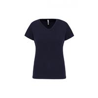 Camiseta con elastano cuello de pico mujer
