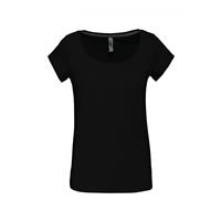 Camiseta manga corta cuello barco mujer