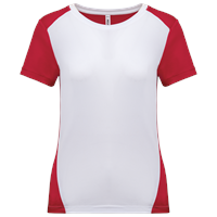 Camiseta de deporte ecorresponsable bicolor mujer