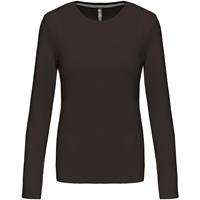 Camiseta manga larga y cuello redondo mujer