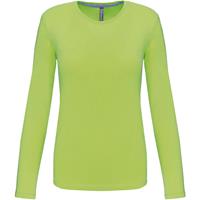 Camiseta manga larga y cuello redondo mujer