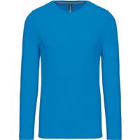 Camiseta maga larga y cuello redondo hombre