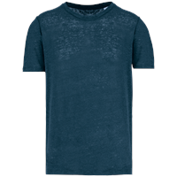 Camiseta lino cuello redondo hombre