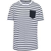 Camiseta marinera a rayas con bolsillo manga corta