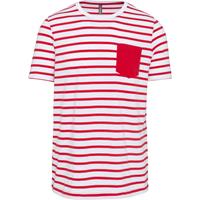 Camiseta marinera a rayas con bolsillo manga corta