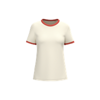 Camiseta ringer ecorresponsable con ribetes contrastados efecto lavado mujer