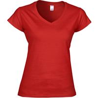 Camiseta softstyle cuello de pico mujer