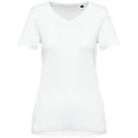 Camiseta supima® cuello de pico manga corta mujer
