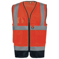 Chaleco de seguridad alta visibilidad reciclado con cremallera unisex