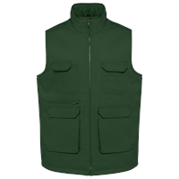 Chaleco polialgodón multibolsillos acolchado - unisex
