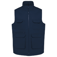 Chaleco polialgodón multibolsillos acolchado - unisex