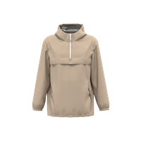 Chaqueta cortavientos impermeable ecorresponsable 1/4 cremallera unisex