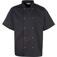 Chaqueta de cocina botones a presión manga corta