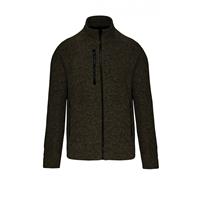 Chaqueta jaspeada con cremallera hombre
